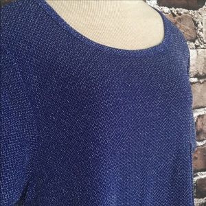 LuLaroe Carly Dress Blue Sparkle Chevron. NWOT XL